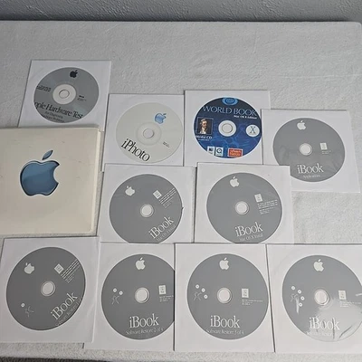 Apple iMac iBook iPhoto Software Restore CDs 10.1.2/9.2.2 + Applications  - Image 1 of 4