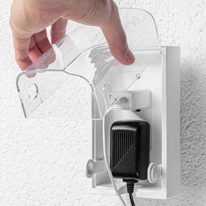 Baby Sicherheitssteckdosenabdeckung Box Außenstecker Abdeckung kindersicher klar Steckdosenabdeckungen - Bild 1 von 8