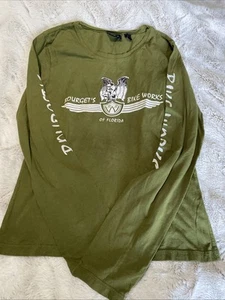 Vintage Bourget's Bike Works Of Florida Long Sleeve Gargoyle Tee Women’s L - Picture 1 of 9