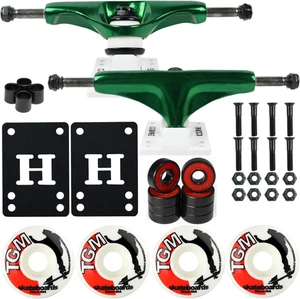 Skateboard Paket 5,0" Trucks mit 52mm weißen Rollen + Komponenten - Bild 1 von 5