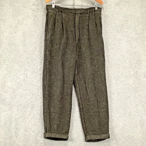Jhane Barnes Hose Herren 36 grau Wolle Viskose Mischung Plissee Anzughose 36x28 - Bild 1 von 12