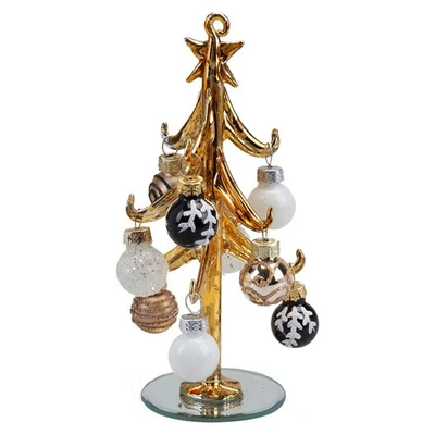 VFM E-STORE Christmas Glass Bauble Tree Decoration 19cm x 8cm Gold X 1