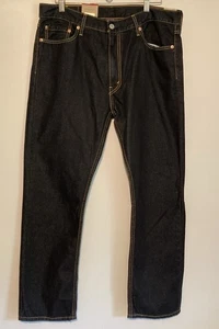 Neu mit Etikett Levi's 513 schmale gerade dunkle Waschung Baumwollmischung Denim blaue Herrenjeans 36 x 30 - Bild 1 von 9