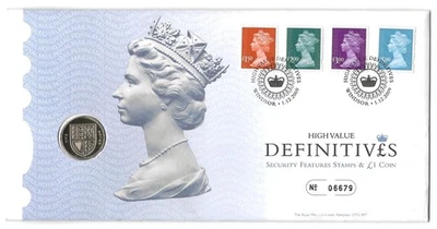 GB Stamps 2009 High Value Definitives £1 pound coin cover [141 - Image 1 of 3