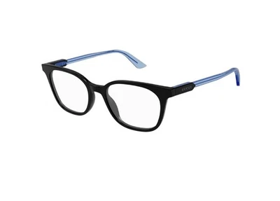 GUCCI GG1821O (003) montatura da vista unisex in acetato nero terminali azzurri - Imagen 1 de 3