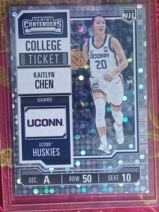 Kaitlyn Chen #7 2024 Panini Contenders UCONN NIL SILVER CIRCLES Parallel Huskies - Picture 1 of 1