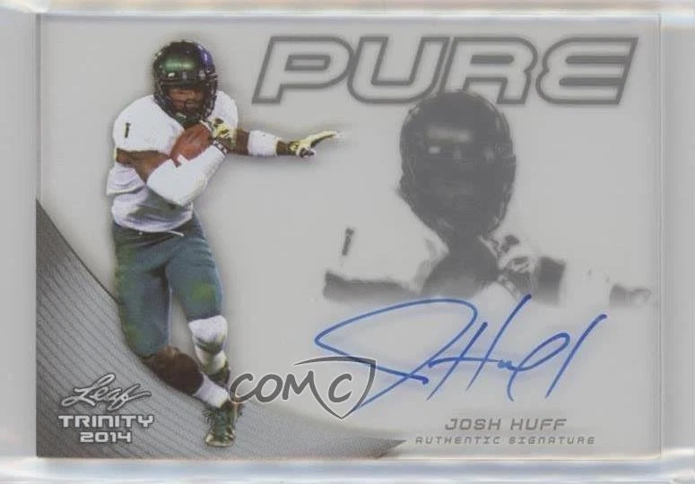 2014 Leaf Trinity Pure Auto Charcoal Josh Huff #P-JH1 Rookie Auto RC - Image 1 of 2