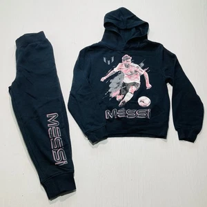 Messi Collection Pull Over Hoodie W Pants Youth Small (8) Pink & Gray Messi Logo - Picture 1 of 14