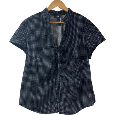 Blusa ALFANI MUJER Lunares TALLA 16W Negra Blanca Tapa Manga Corta Elastizada Foto 1 de 4