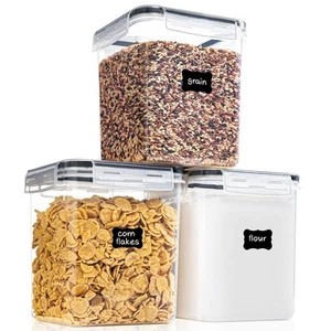 Medium Food Storage Containers with Lids Airtight 2.5L /84.5Oz, for Flour, Su... - Picture 1 of 6