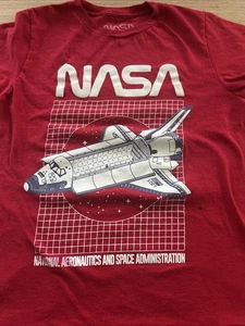 Boys Red NASA Size M 100% Cotton  - Picture 1 of 3