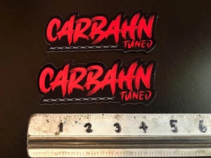Carbahn Performance Controller 2pc Sticker Set Red Black - Picture 1 of 1