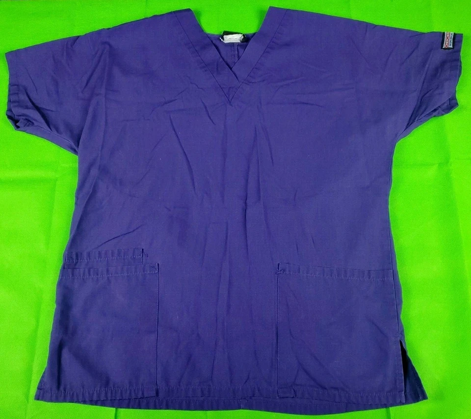 Cherokee purple unisex men's women's scrub top size s - Image 1 of 4
