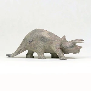 Figura Marx Triceratops Gris Mármol De Colección Años 60 PL-977 Dino Prehistórico - Imagen 1 de 5
