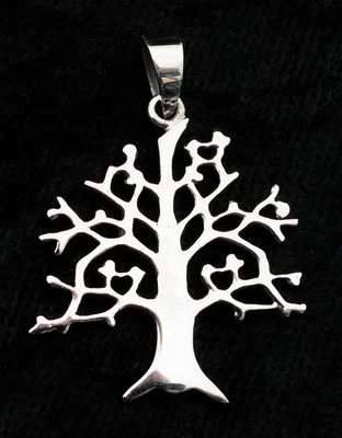 - SANS MARQUE//GÉNÉRIQUE - Pendentif Arbre De Vie en Argent massif 925 -3.8 gr. - 3,3 cm - W10 9993