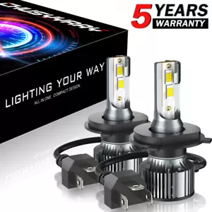 2x For TOYOTA TERCEL 1997-1999H4 9003 LED Headlight Bulbs 6000K High Low Beam - Picture 1 of 11