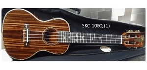 Smiger Concert Ukulele Acoustic-Electric AA Ebony Wood Heavy Gig Bag (SKC-10EQ)1 - Picture 1 of 12
