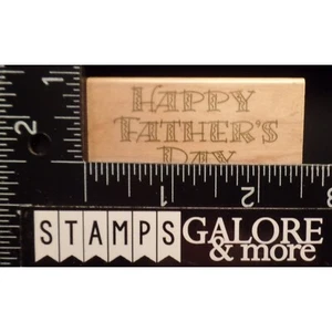 HERO ARTS RUBBER STAMPS D2453 HAPPY FATHER'S DAY WISHES GREETING #T35 - Picture 1 of 2