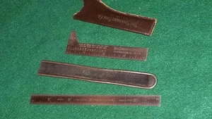 Antigua regla flexible STARRETT y herramienta estándar punta de taladro medidor fundas de cuero - Imagen 1 de 8