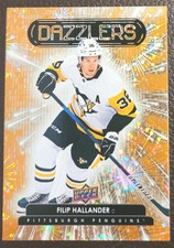 2022 23 UPPER DECK SERIES 2 DAZZLERS GOLD  ROOKIE FILIP HALLANDER