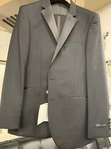 New 42R Men's Black Tuxedo 100% Wool Super 150 Made in Italy Retail $1295 - Picture 1 of 4