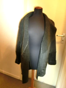 HALLE BERRY Fake-Fur Waschleder-Jacke Übergangsjacke grau Gr. S 36 38 * NEU - Bild 1 von 6