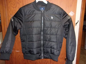 BRAND NEW MEN'S U.S.BLACK POLO ASSN LONG SLEEVE BOMBER JACKET - Picture 1 of 6