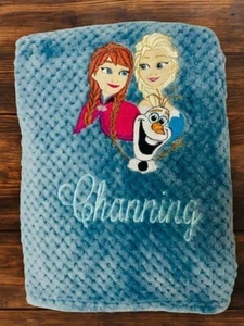 Princess Elsa Frozen Personalised Embroidered Blanket - Picture 1 of 6