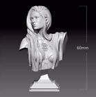 60mm Harz Büste Figur Modell 3D Druck von Sci-Fi mechanische Frau unmontiert