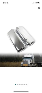 Pair Chrome Door Mirror Covers for Freightliner Century & Columbia(2005-2015) - Picture 1 of 3