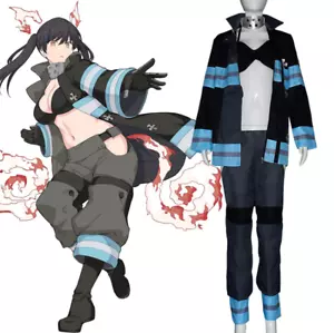 Anime Fire Force Fire Brigade Uniform Shinra Kusakabe Outfits Cosplay Costume - Picture 1 of 15