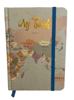 Jone Home and Gift My Travels Adventure Hardback Journal A6 Notebook Gold New - Image 1 of 4