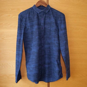 KIN by JOHN LEWIS Men's Slim Fit Shirt - Navy Camouflage - Small - Picture 1 of 3