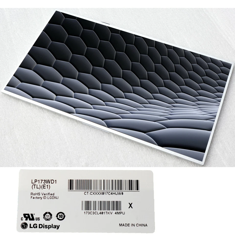 LG DISPLAY LAPTOP SCREEN 43,94cm 17,3" LP173WD1 (TL)(E1)  40PIN LVDS M266 - Bild 1 von 1