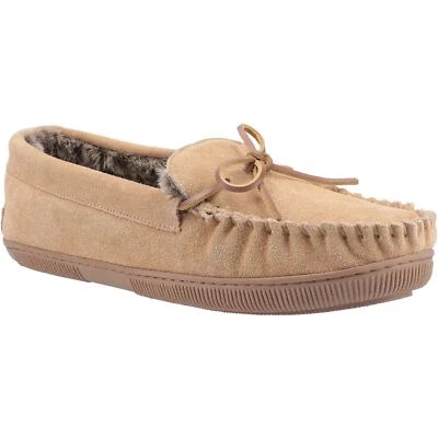 Hush Puppies Ace Tan Mens Suede Slippers - Image 1 of 4
