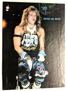 VAN HALEN / DAVID LEE ROTH LIVE / REVISTA ALICE COOPER RECORTE PINUP PÁGINA COMPLETA - Imagen 1 de 2