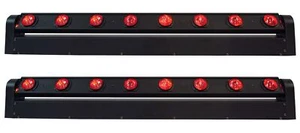(2) Rockville MOTIONSTRIP Moving Head RGBW Color Strip Wash/Beam Light Bars - Picture 1 of 12