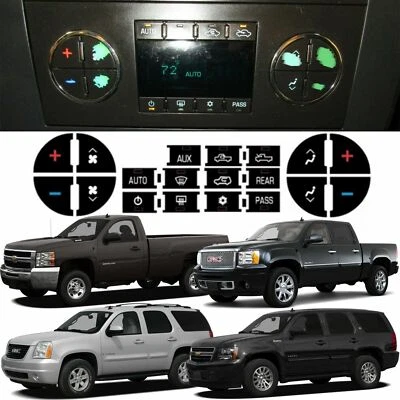 2007-2013 Tahoe Sierra Yukon Silverado Climate Control Button Stickers New USA - Image 1 of 4