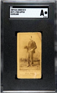 N172 1886-90 Old Judge 277 Tom Loftus SGC Authentic TOUGH Manager Bowler Hat - Picture 1 of 2