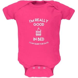 I'm Good In Bed Hot Pink Baby One Piece - Picture 1 of 1