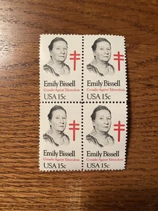 Block of 4 U.S. Stamps: Emily Bissell, Crusader against Tuberculosis - Picture 1 of 1