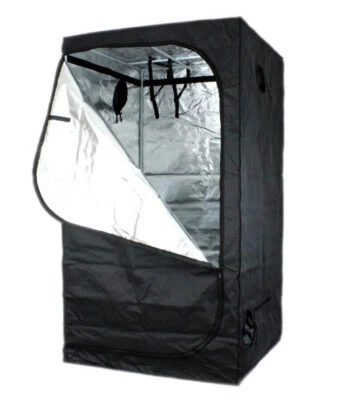 MARKENLOS Growbox 100x100x180 cm, schwarz, Growzelt für die Pflanzenzucht, Anzuchtbox
