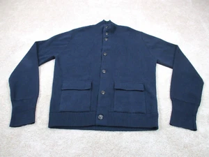 Todd Snyder Maglione Uomo Extra Large XL Blu Cotone Cardigan Bottoni Accademia - Foto 1 di 13