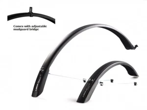 700c urban hybrid bike mudguards with support stays fits 45mm wide tyres - Picture 1 of 1