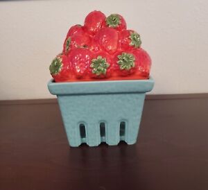 HOMEWORX By Harry Slatkin Farmstand Basket Candle Holder-Strawberry No Candle