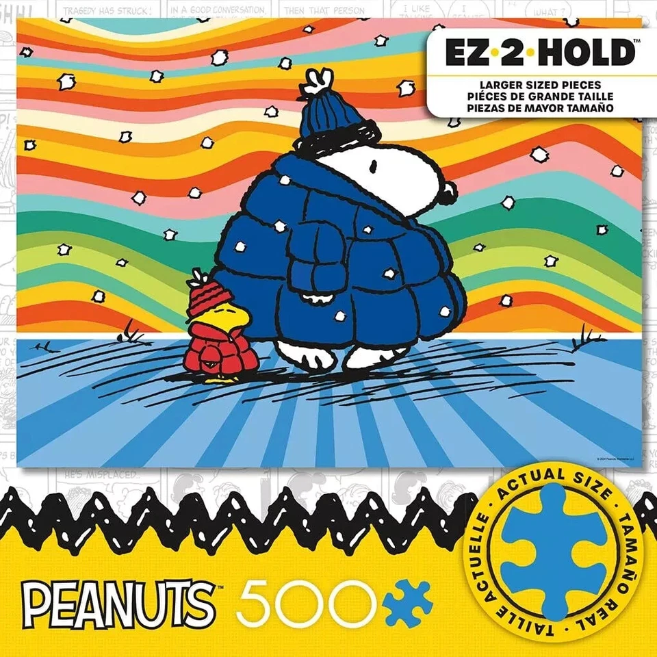 Ceaco - Peanuts - Puffer Coat - 500 Piece Jigsaw Puzzle – Oversized Pieces – ... - Image 1 of 4