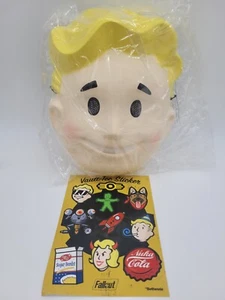 Fallout 76 4 Vault Boy Limited Bethesda Cosplay Gesichtsmaske Mask + Sticker New - Bild 1 von 6