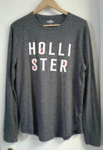 Hollister T Shirt Long Sleeved Grey Men's Size M - Picture 1 of 4