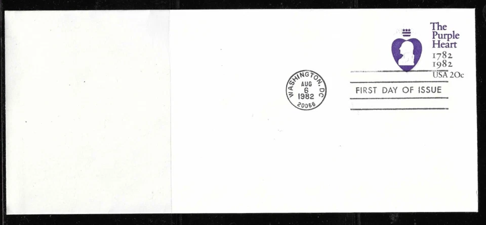 USA SC # U603 The Purple Heart FDC # 10 Envelope . No cachet - Image 1 of 1
