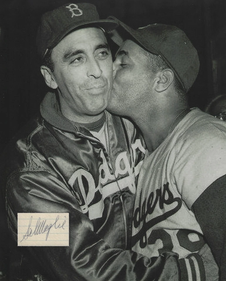 Foto autografada assinada por Sal Maglie 8x10 - MLB Dodgers com Roy Campanella - com certificado de autenticidade - Imagem 1 de 1